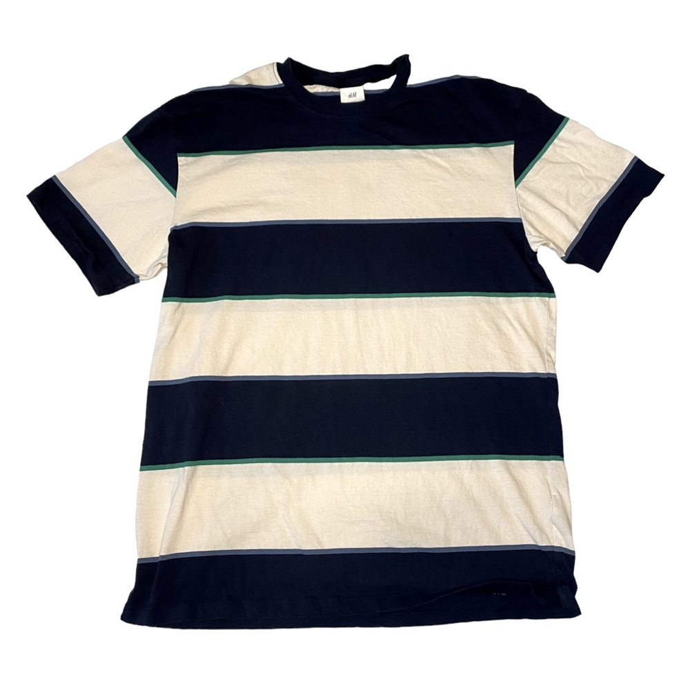 Men’s small H&M Blue and white striped T-shirt